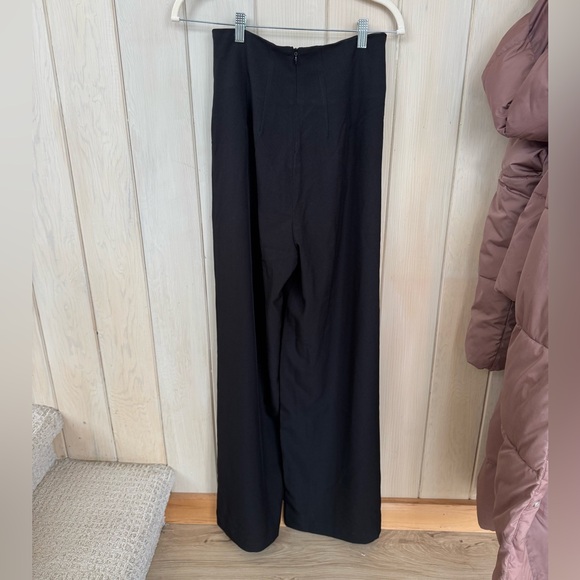 Embellished ultra high waist wide leg pant, black - Picture 5 of 6